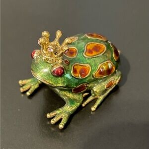 Monet Frog Prince Trinket Box. Discontinued item like new condition.